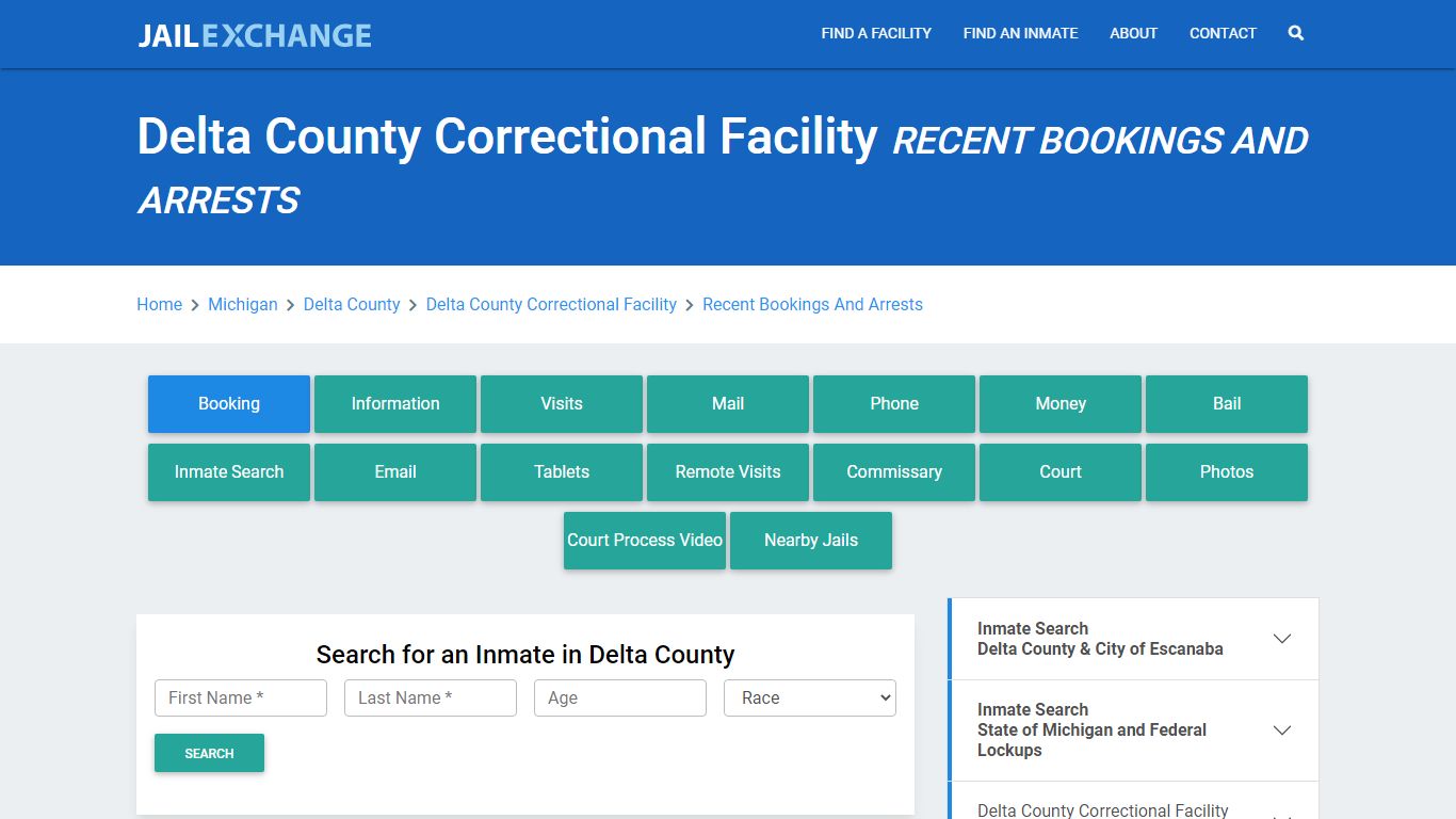 Delta County Correctional Facility Recent Bookings And Arrests